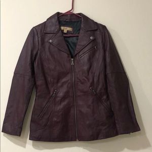 Cool Burgundy Red Leather Jacket